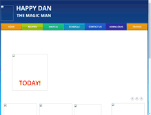 Tablet Screenshot of happydanthemagicman.com